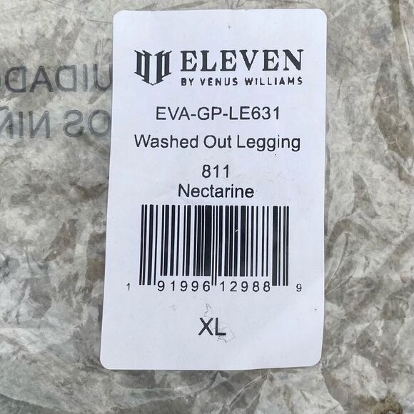 NWT New Eleven Venus Williams Orange Tennis/Pickleball Washed Out Leggings XL - Picture 8 of 10